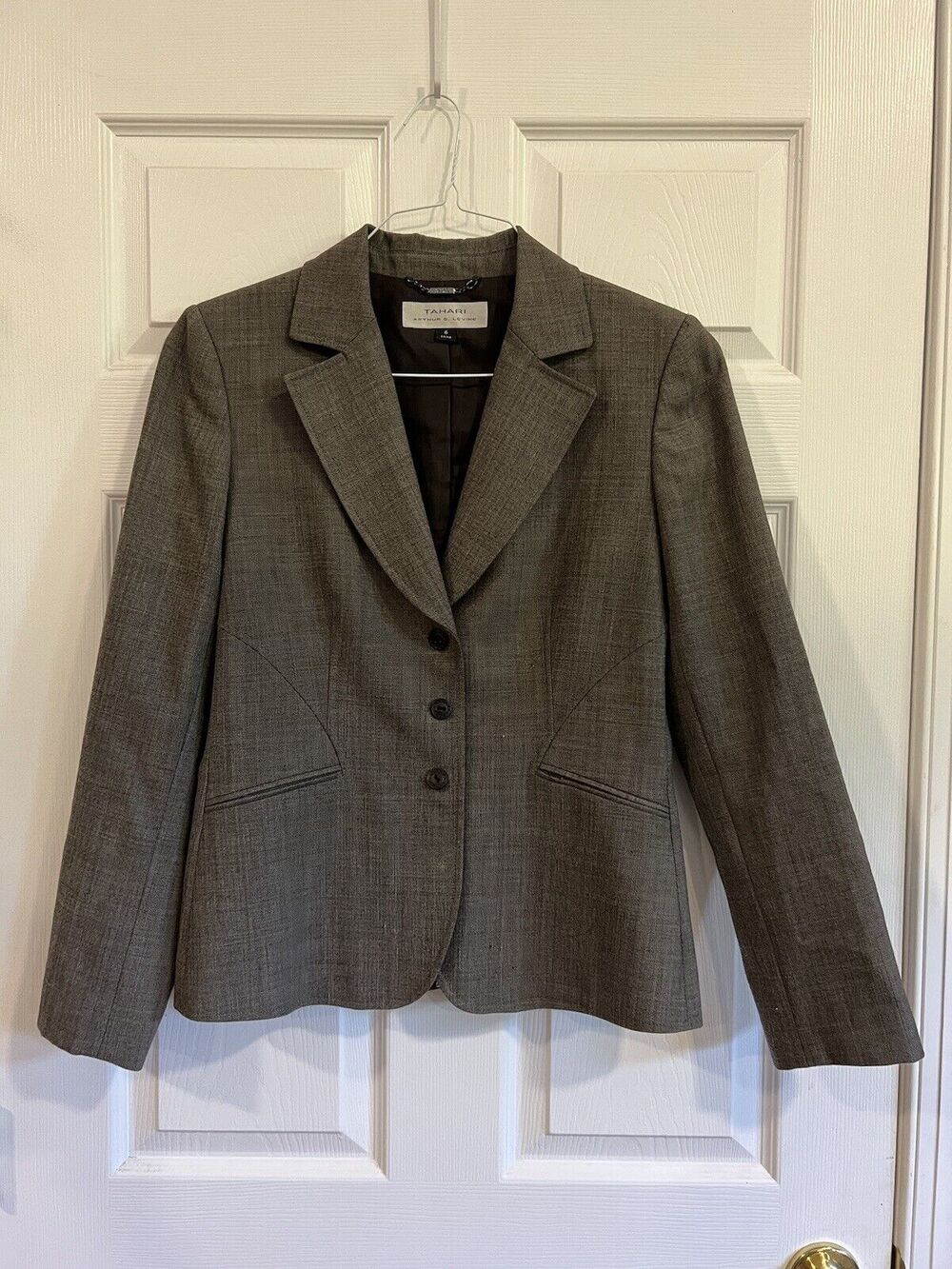 Tahari Arthur S. Levine Gray Women’s Size 6 Blazer Business Dressy